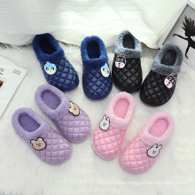 EVA Lightweight Waterproof Non-Slip Kid Home Slippers Lovely Cartoon Bear Accessories Warm Plush Cotton Winter Children Slippers